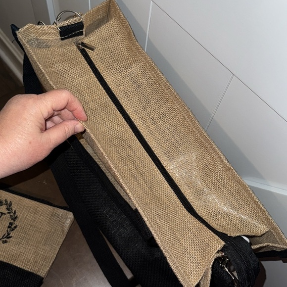 Reduced! Canvas monogram “N” tote bag & accessory bag pair - Picture 5 of 17